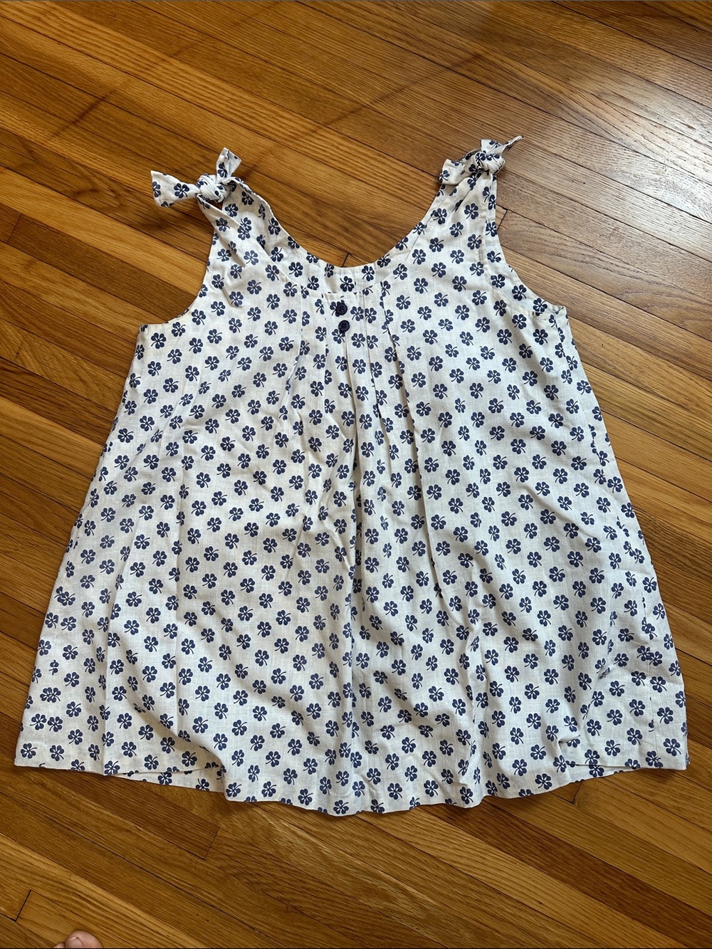 Vintage, handmade maternity top - Navy Flower Print